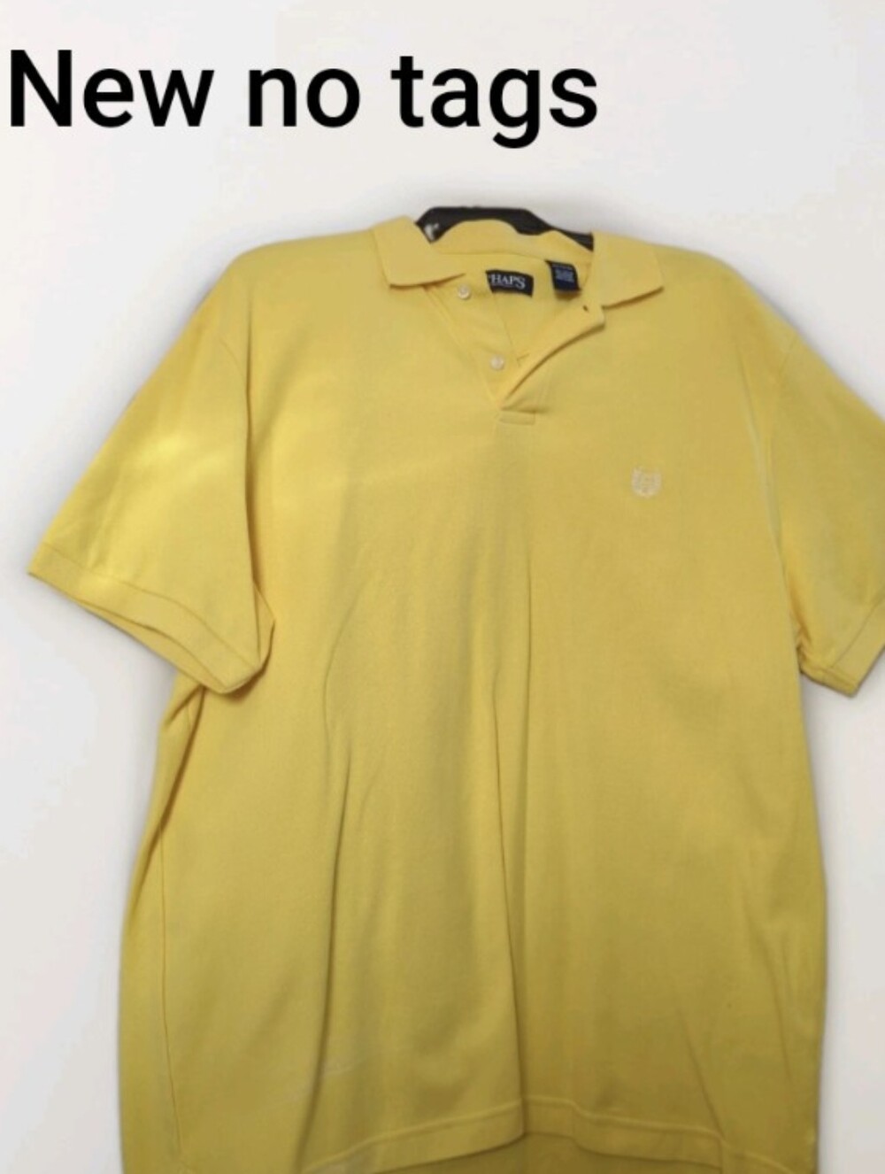 Chaps Mens Yellow Cotton Polo Tee New No Tags Size XL